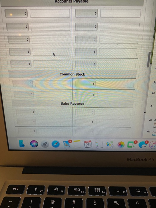 Accounts Payable Common Stock Sales Revenue so See MacBook Air
