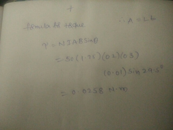 ALL formula fch toque T = NIAB Sing - 50 (1.25) (02) (03) (0.01) Sin 29.50 -0.0258 Nom
