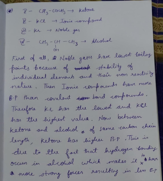 R- CAP3-coctly ketone I - kce → Ionie compound LPI ke Noble gas W CH3-CH - CH3 Alcohol 011 400 First of all, a Noble gases ha
