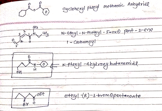 gyelohenyl phenyl methanoic Anhydride +43_--_N-ethyl-N-methyl-svou o pent-2-ene 7- Carbamoyl I ZI E N phenyl -4hydrony butana