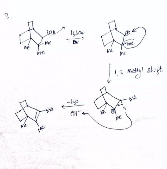 O 4.504 Me -OW me Me ме. 1 1,2 Methyl shift A me Me Rho Me OH I Me