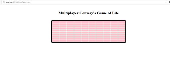 ⓘ localhost52136/HtmiPagel.html Multiplayer Conways Game of Life