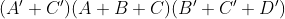 (A' + C')(A + B +C )( B' + C'+ D')