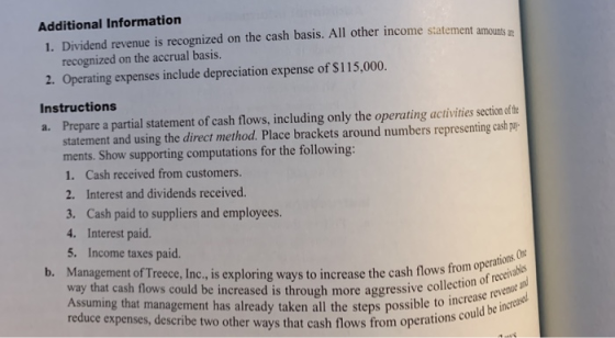 Additional Information 1. Dividend revenue is recognized on the cash basis. All other income statement amounts recognized on