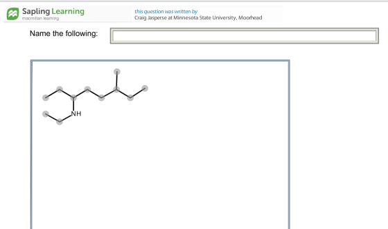 Sapling Learning this question was written by Craig Jasperse at Minnesota State University, Moorhead macmillan learning Name