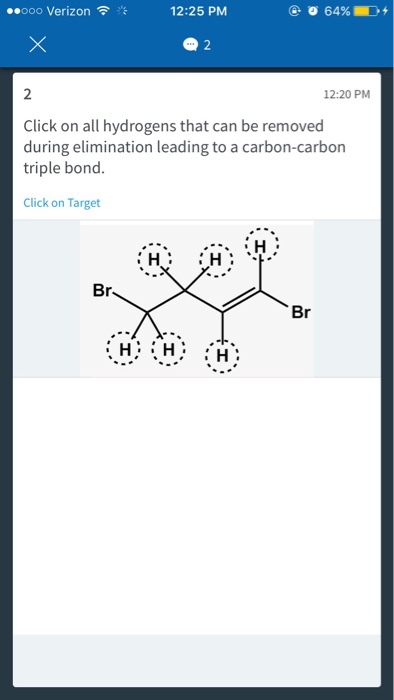 Click on all hydrogens that can be removed during
