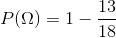 P(Ω) = 1