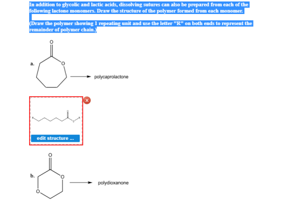 In addition to glycolic and lactic acids, dissolving sutures can also be prepared from each of the following lactone monomers