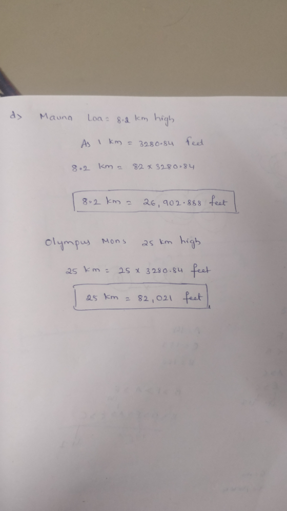 Loas 8.a km high Mauna feet As km 3280-84 8.2 km 82 x 3280 g4 8-2 km 26, 902.888feat as Em high clympus Mons 2s km 2s km 82,0