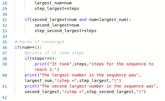 largest_num=num step_largest=steps if(second largest<num and num_largest num): second largest=num step_second_largest=steps #