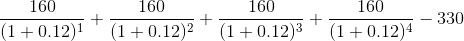 160 160 160 160 (1+0.12)*(1+0.12) 2 *(1+0.12) (1+0.12)