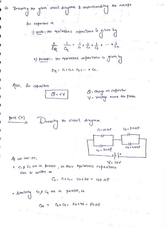 awing the given circul dalytm 3 underrt anding the concepb the equivalent cpoutan ts qvm awnq the cirarl dragram Smterly 4 m parallel, so