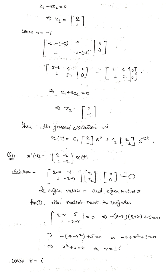 Z, -272 = 0 z = [?] Cohen &=-3 1.-(-3) 0 [1.600 0 -2-(-3) 3-1 [ 1 21:] of S 2, +222 مل Qen Zz = [3] Thus, the general solutio
