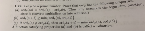 1) UlUp(4000) IUL LUI ULPU, U that ordp has the following properties. (Thus ordo resembles the logarithm function, 1.29. Let