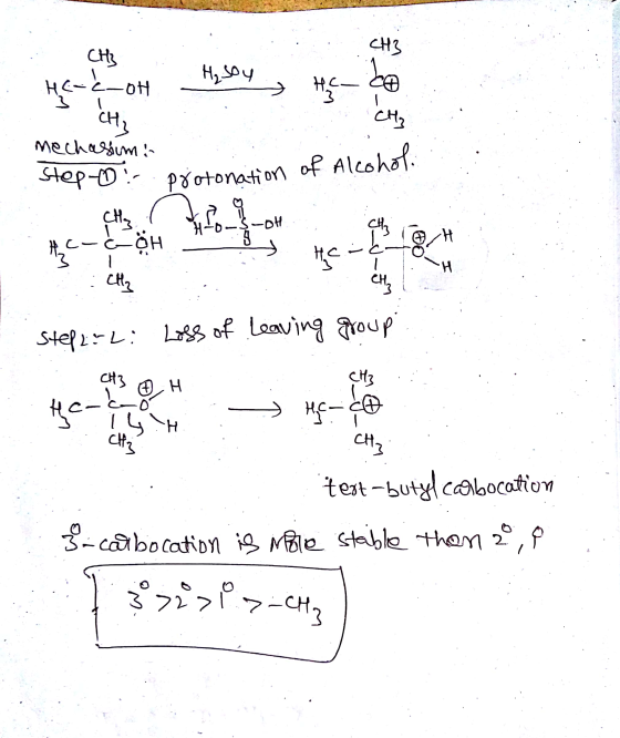 | . . . . 대 CH3 Head oh h₂ soy .. H8 늘 내 mechasími Step0. DXatomaition of Alcohl. 3 | : 1 대 Step2 : Logs of Leaving group 댕3