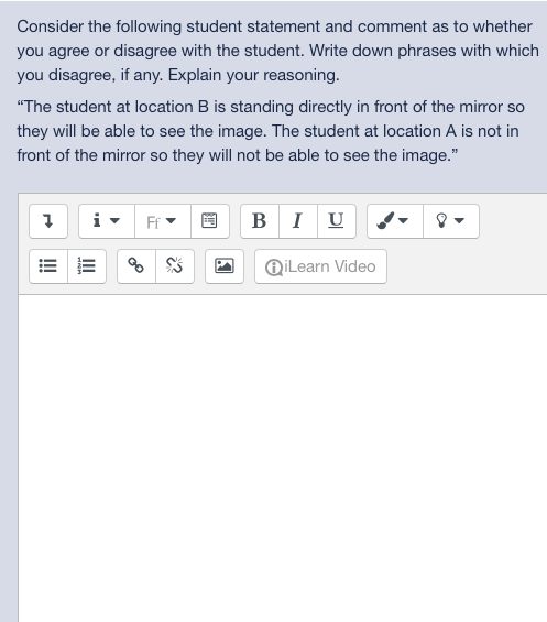 Consider the following student statement and comment as to whether you agree or disagree with the student. Write down phrases