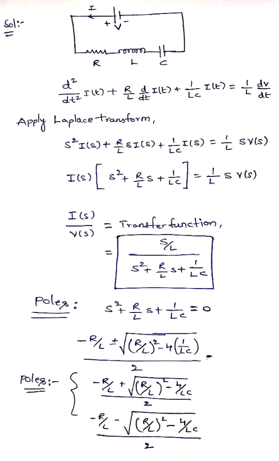 d2 Sol: A _ M_ I_F RL DEZIL? + ICE+ Ilt) = { dx Apply Laplace transform, s’I(s)+281(s) + I(8) = { svis) IC) [ s>t&s+ ta] = {