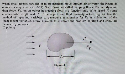 When small aerosol particles or microorganism move through air or water, the Reynolds number is very small (Re << 1). Such fl