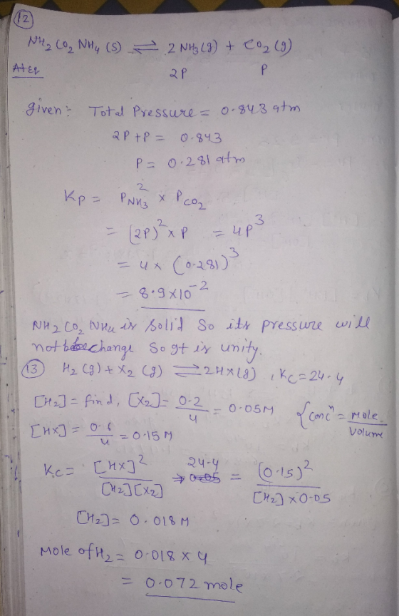Ate 2 P given Totel Press 3 3 -=-g-3x10-2 Volum 24-y 0.07 2 mole