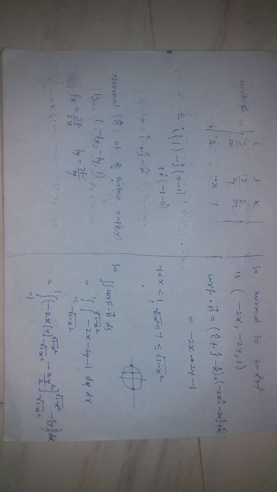 K wrh F = So hormal to 2= 274² 13 ( -27, -24, 1) n ay s 2 wyf = (1 + i -k).(-zxî - 2} +4] -22-24-1 È il 1)-3 (0-1) tê (-1-0)