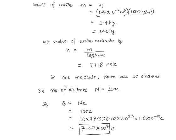 110) -3 no- moles of watin moleauhoi IS 8g/mole 77 g mole іл 0ne molecule, there are LOelechons