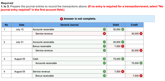 Required: 1. to 3. Prepare the journal entries to record the transactions above. (If no entry is required for a transaction/e