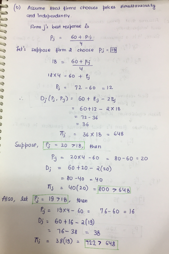 Assume that firms chooses poices simultaneously and Independently. 11111 99999999999 9 . firm js best response es Snodai Pj