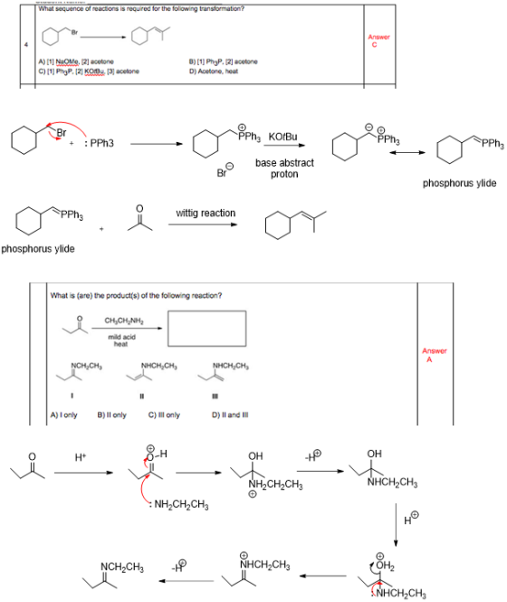 What sequence of reactions is required for the following transformation? A) NROMe. [2acetone C) [1] PhgP. 12KOBU. 13) acetone