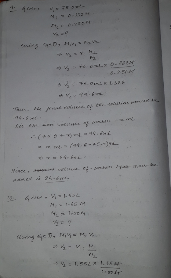 4Avens = 75.0 m MI 0.332 M M2 0.250M Using qp.0, MIVIM2V M2 V 75. 0mLx 0. 382M o.2504 75- DmL x I.328 2 99. 6 m Thees, the. f