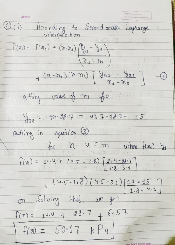 UL Notes Date ن (ع) According to Second or der Lagrange interpolation frov = f(ona) + (21-ora) (lyn - yed h - na + (0-ra) (a-