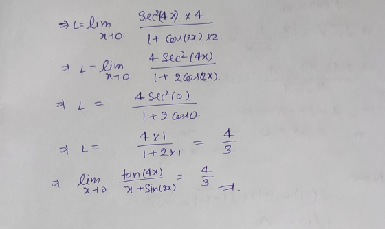 Sec744 x 4 110 Lt Cos(2x) 42 4 sec (0) L = lim 170 17 20.12%), 4 sec²(o) a L- 1 + 2 colo 4 x 1 a La +2x 1 tan (40) - x40 nt S