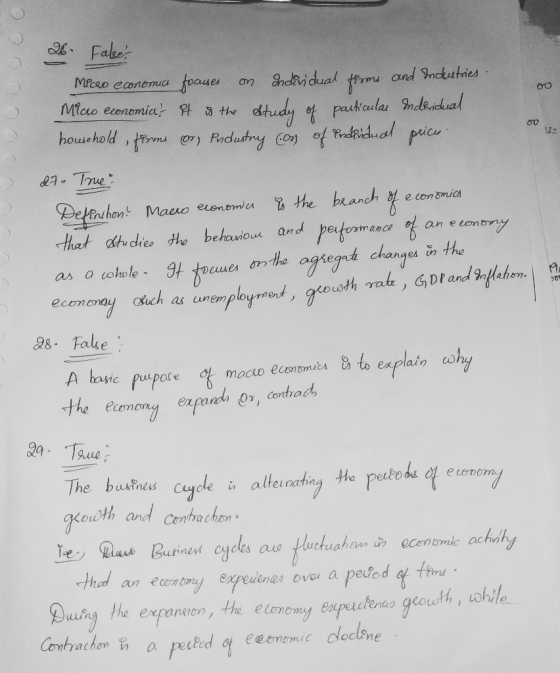Со о со oo 26. Fase Micro economia focuses on Individual firms and industries. Micro economic, it is the study of particular