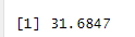 [1] 31.6847