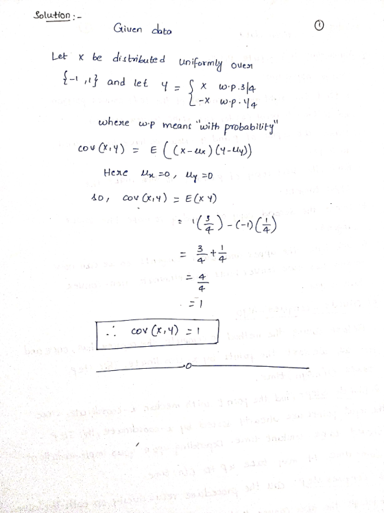Solution - Giuen chto Let x be diitihuted uniformly ouet -i , and le t Х-4x C-1) 3 4