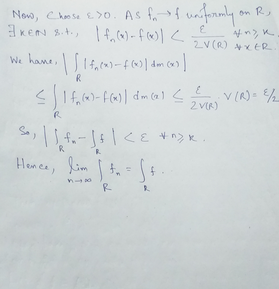 Now, choose & 7o. As for of uniformly on R, JKEN sito, If car froll c a 4 ny k 2V (R) AXER. OM We hame, I 1 focu) fw) dm ces)