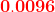 \mathbf{{\color{Red} 0.0096}}