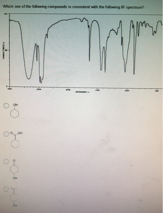 Which one of the following compounds is consistent with the following IR spectrum? 1580 OH OH OH OH