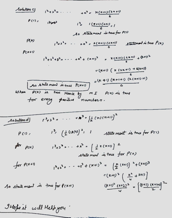 Solution of neneincant? Pene impost 2 149001 Cari), 6 so statement is true for Pri) Play ,272t .. tkr A(*+1) (2 K}] statemen