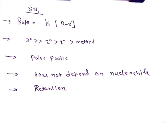 → SN, Rape = k [R-x] → 30 >> 2010 > methyl Pol4* Pəонс - does not depend on nucleophile Retantion