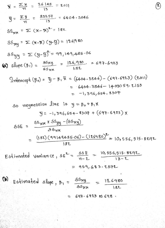 Σχ n 26 14-3 13 2011 y = Σ3 n 832.57 115 = 64.04.3846 Shox = E (7-52) = 182 SSgy - E (2-)(y-7) – 126980 Ssyy = E(y-7)= 99,14-