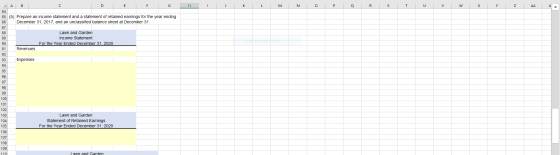 H I J K L M N O P Q R T U V W X Y Z AA AB DE F G 84 85 (b) Prepare an income statement and a statement of retained earnings f
