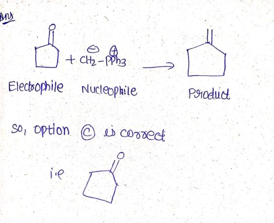 Electoophile Nucleophite Product so, option © es correct