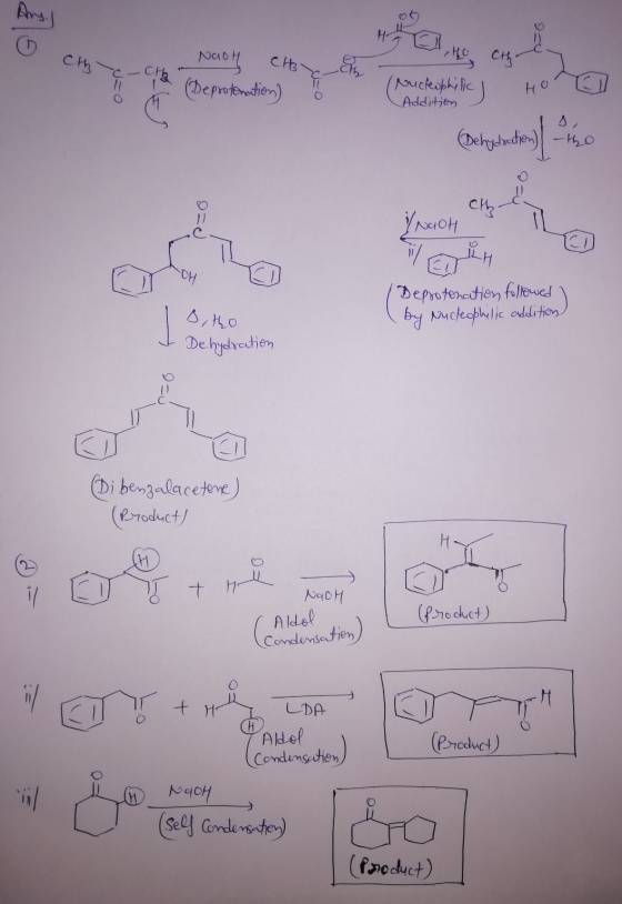 0 Hz-a Naoh Choy (Deprotonation ! (Nucleophilic I Addition 07 HO Cechy indian are Y NOH CH loh Deprotonation followed by Nucl