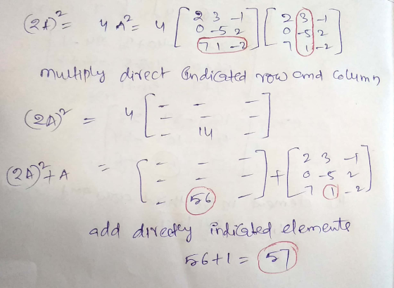 (2317 (Y P ㅗ / L 51-2 ло (i-2 multiply direct Andicated row and Column (24) 7A = -7 (237 - tlo52 7 0-2) add directly indicate