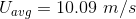 Vaug = 10.09 m/s