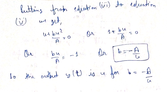 butting from edication (Vi) to eduation ( we get, ut bu?e on st bis zo to the output ylt) is u. for b = -