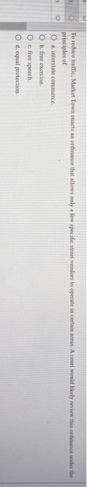 to reduce trattic, Market Town nacis an ordinance that allows only a few specific street vendors to operate in certain areas.