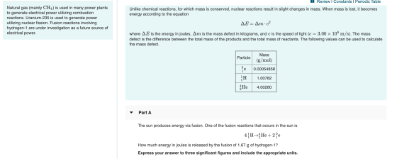 Il Review | Constants Periodic Table Unlike chemical reactions, for which mass is conserved, nuclear reactions result in slig