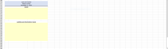 109 110 111 112 Lawn and Garden Balance Sheet December 31, 2020 Assets 113 114 115 116 118 120 Liabilities and Stockholders