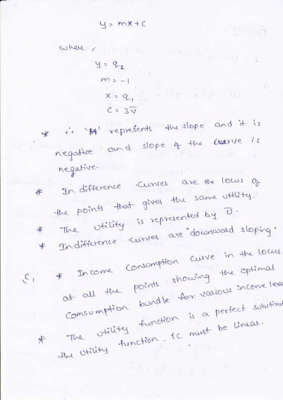 m- * vepreentsthe stope and i i negative nd stope hCveis negattve the point todgives th same osu+y 术 _lu utility is represented by ndifference Curves are dovoneoosd slopino In Come Conso ot au Hr ponts thohepimal slopirg on Cuave in the Locus Comsumptton bund le lor vasious incone lew noton ts a perfect sobstt Ae oHt tunctton. tc must be neau